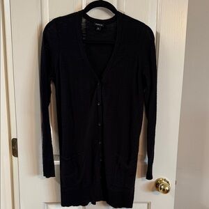 Torrid Black Button-Up Cardigan Lightweight